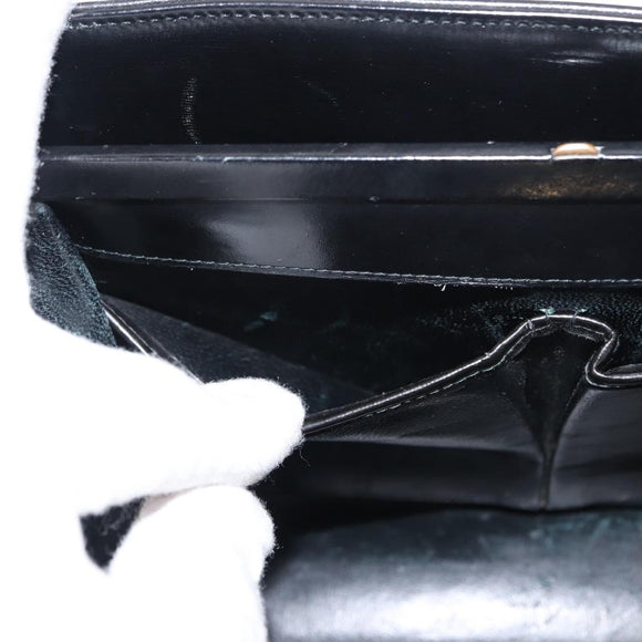 GUCCI Hand Bag Leather Black Auth ep11069