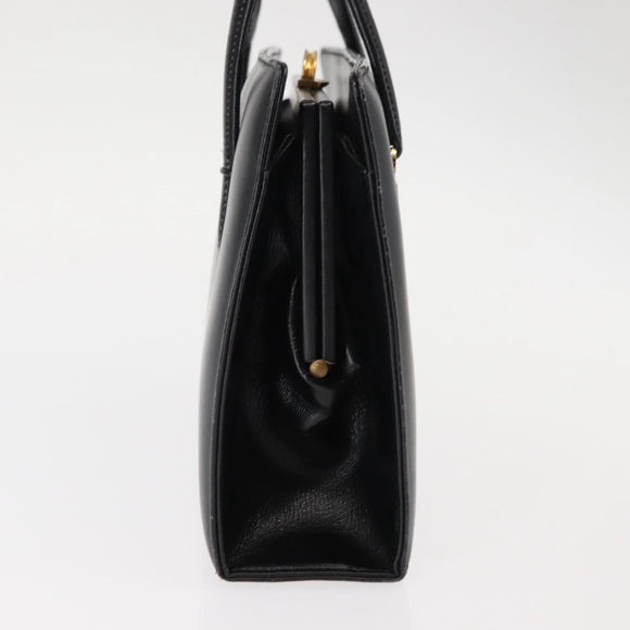 GUCCI Hand Bag Leather Black Auth ep11069