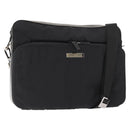 GUCCI Shoulder Bag Nylon Leather Black Auth ep11070-1