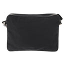 GUCCI Shoulder Bag Nylon Leather Black Auth ep11070-3