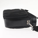 GUCCI Shoulder Bag Nylon Leather Black Auth ep11070-4