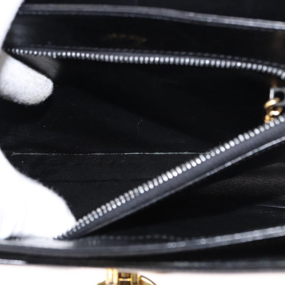 GUCCI Shoulder Bag Leather Black Auth ep11071