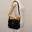 GUCCI Shoulder Bag Leather Black Auth ep11071-23