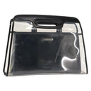 GUCCI Hand Bag Vinyl Black Clear Auth ep11074-1