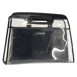GUCCI Hand Bag Vinyl Black Clear Auth ep11074