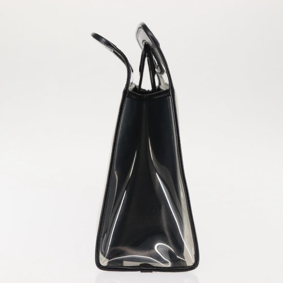 GUCCI Hand Bag Vinyl Black Clear Auth ep11074