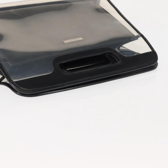 GUCCI Hand Bag Vinyl Black Clear Auth ep11074