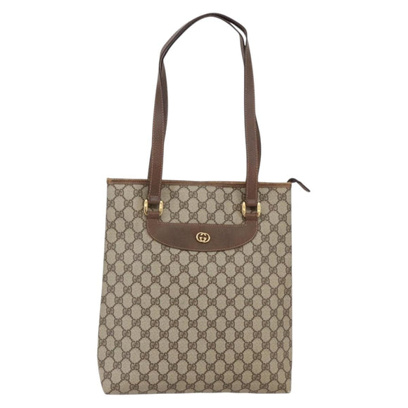 GUCCI GG Supreme Tote Bag PVC Beige Gold 002 39 6130 Auth ep11076