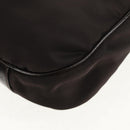 GUCCI Bamboo Hand Bag Nylon 2way Brown Auth ep11084-13