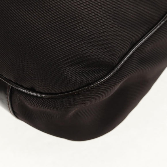 GUCCI Bamboo Hand Bag Nylon 2way Brown Auth ep11084