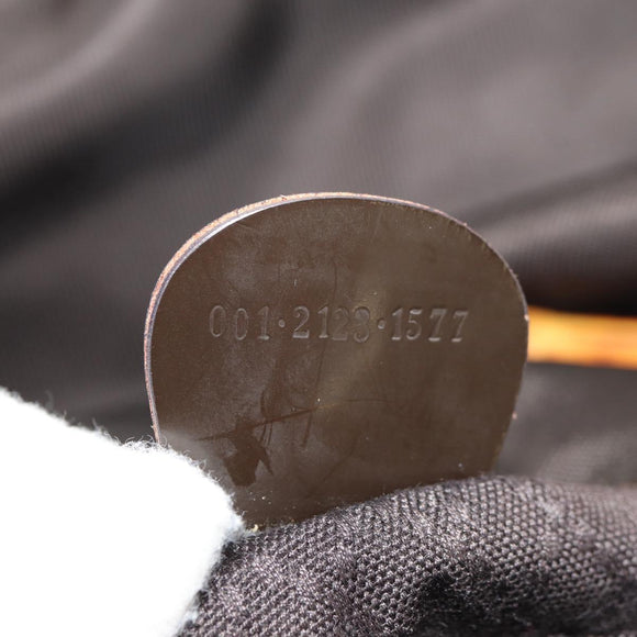 GUCCI Bamboo Hand Bag Nylon 2way Brown Auth ep11084