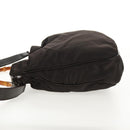 GUCCI Bamboo Hand Bag Nylon 2way Brown Auth ep11084-4