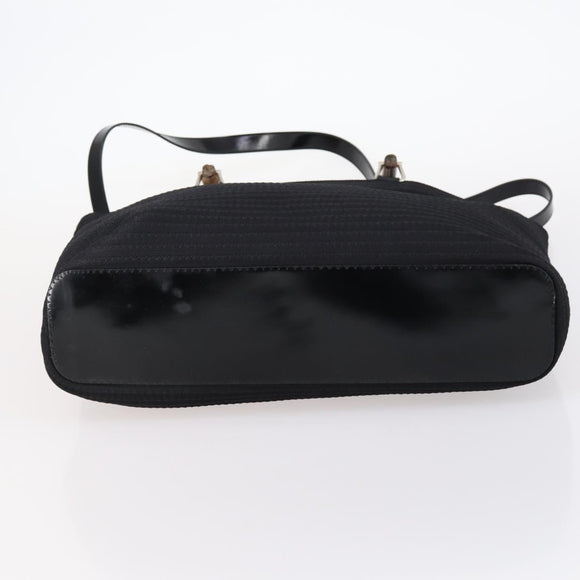GUCCI Bamboo Hand Bag Nylon 2way Black Auth ep11085
