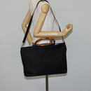 GUCCI Bamboo Hand Bag Nylon 2way Black Auth ep11085-23