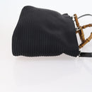 GUCCI Bamboo Hand Bag Nylon 2way Black Auth ep11085-3