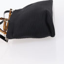 GUCCI Bamboo Hand Bag Nylon 2way Black Auth ep11085-4