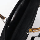 GUCCI Bamboo Hand Bag Nylon 2way Black Auth ep11085-6
