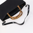 GUCCI Bamboo Hand Bag Nylon 2way Black Auth ep11085-7