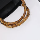 GUCCI Bamboo Hand Bag Nylon 2way Black Auth ep11085-8