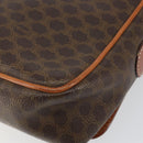CELINE Macadam Canvas Shoulder Bag PVC Leather Brown Gold Auth ep11087-15