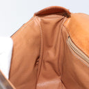 CELINE Macadam Canvas Shoulder Bag PVC Leather Brown Gold Auth ep11087-19