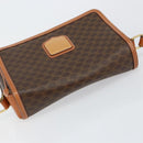 CELINE Macadam Canvas Shoulder Bag PVC Leather Brown Gold Auth ep11087-6