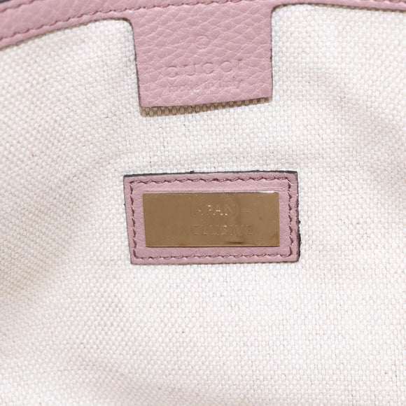GUCCI Soho Tote Bag Leather Pink Auth ep11088