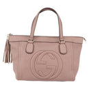 GUCCI Soho Tote Bag Leather Pink Auth ep11088-13