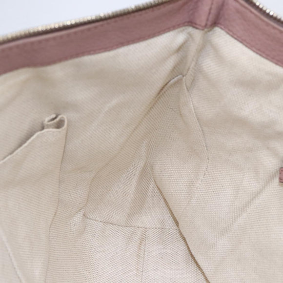 GUCCI Soho Tote Bag Leather Pink Auth ep11088