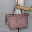 GUCCI Soho Tote Bag Leather Pink Auth ep11088-23