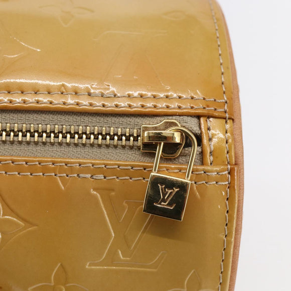 LOUIS VUITTON Monogram Vernis Bedford Hand Bag Beige M91006 LV Auth ep11091