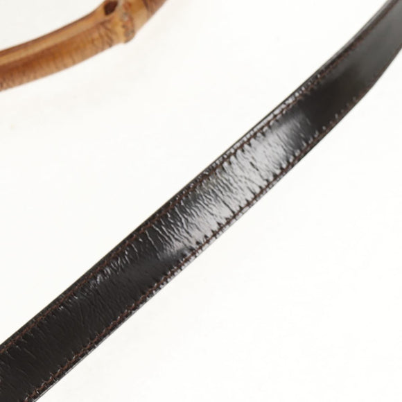 GUCCI Bamboo Hand Bag Nylon 2way Brown Auth ep11094