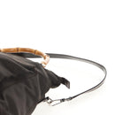 GUCCI Bamboo Hand Bag Nylon 2way Brown Auth ep11094-15