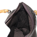 GUCCI Bamboo Hand Bag Nylon 2way Brown Auth ep11094-22