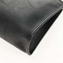 Christian Dior Trotter Canvas Clutch Bag PVC Black Gold Auth ep11095V-11