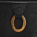 Christian Dior Trotter Canvas Clutch Bag PVC Black Gold Auth ep11095V-12