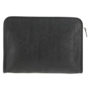 Christian Dior Trotter Canvas Clutch Bag PVC Black Gold Auth ep11095V-3