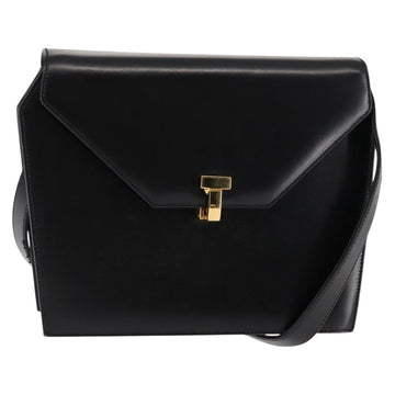 TIFFANY&Co. Shoulder Bag Leather Black Auth ep11103