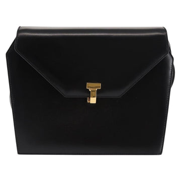 TIFFANY&Co. Shoulder Bag Leather Black Auth ep11103 - 0