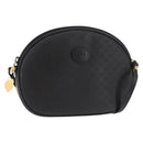 GUCCI Micro GG Canvas Shoulder Bag PVC Leather Black Auth ep11104-1