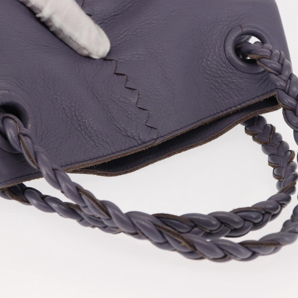 BOTTEGA VENETA Hand Bag Leather Purple 147716 Auth ep11106