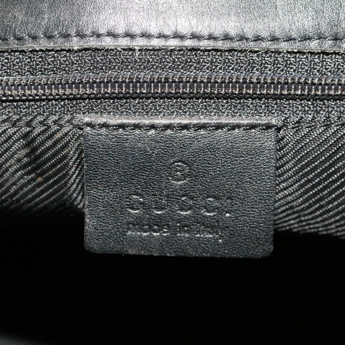 GUCCI GG Canvas Shoulder Bag Black 002•1099 002058 Auth ep1111