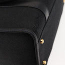 GUCCI Hand Bag Canvas Black Gold Auth ep11115-15