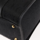 GUCCI Hand Bag Canvas Black Gold Auth ep11115-16