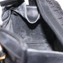 GUCCI Hand Bag Canvas Black Gold Auth ep11115-18