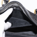 GUCCI Hand Bag Canvas Black Gold Auth ep11115-20