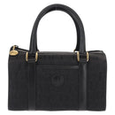 GUCCI Hand Bag Canvas Black Gold Auth ep11115-13