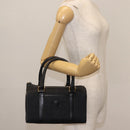 GUCCI Hand Bag Canvas Black Gold Auth ep11115-21