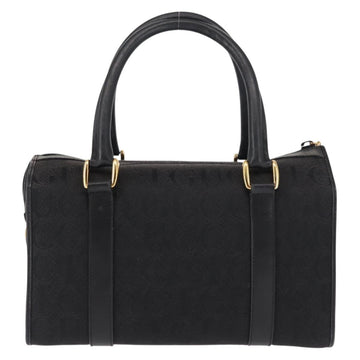GUCCI Hand Bag Canvas Black Gold Auth ep11115 - 0