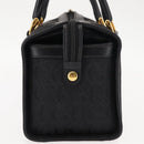 GUCCI Hand Bag Canvas Black Gold Auth ep11115-3
